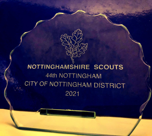 Oak Award for 44th Nottingham Scouts